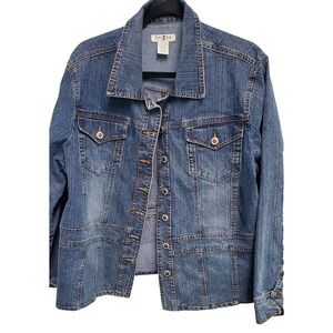 Duck Head Jeans Co. Women's Blue Denim Short Jacket Size: 1X VTG